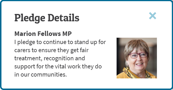 Marion Fellows MP: I pledge to continue to stand up for carers to ensure they get fair treatment, recognition and support for the vital work they do in our communities.